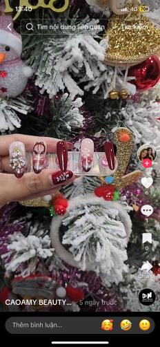Mẫu nails giáng sinh